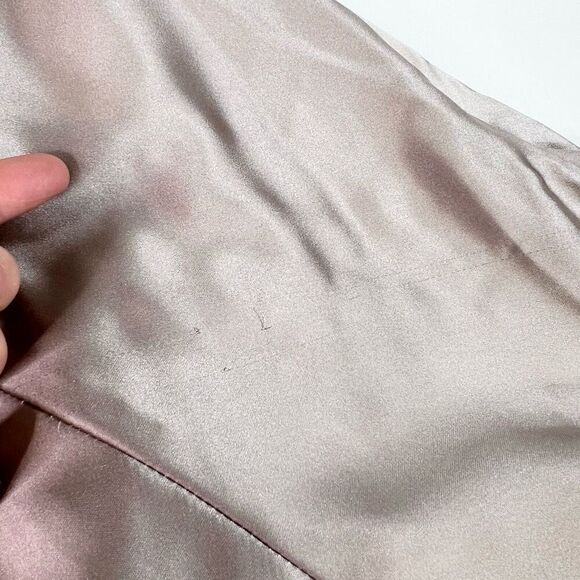 Reverly Dress Womens 4 gray Maxi One Shoulder Pleated Evening Gown Satin - Picture 10 of 15